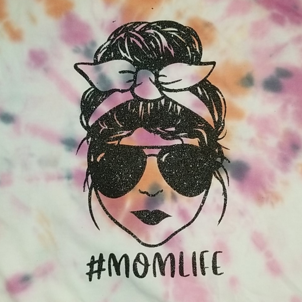 Medium Tie Dye momlife tshirt - Picture 2 of 4